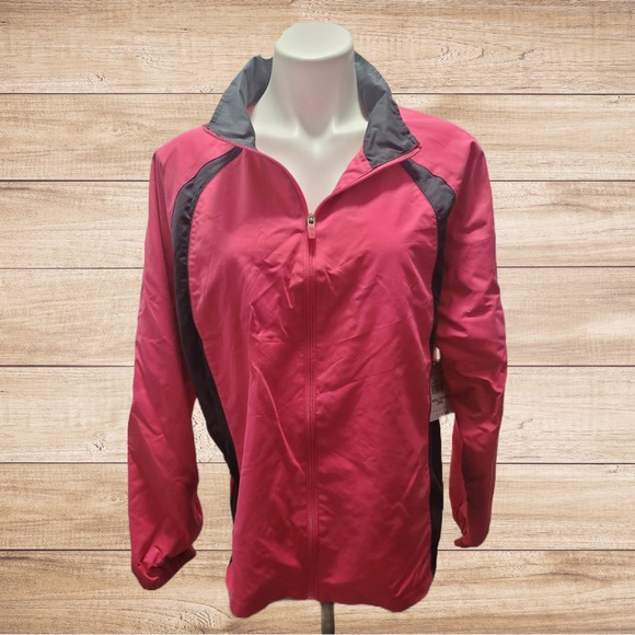 Danskin Now Jackets & Blazers - Danskin Now Women’s Lightweight Jogging/Running Jacket Pink and Charcoal Gray